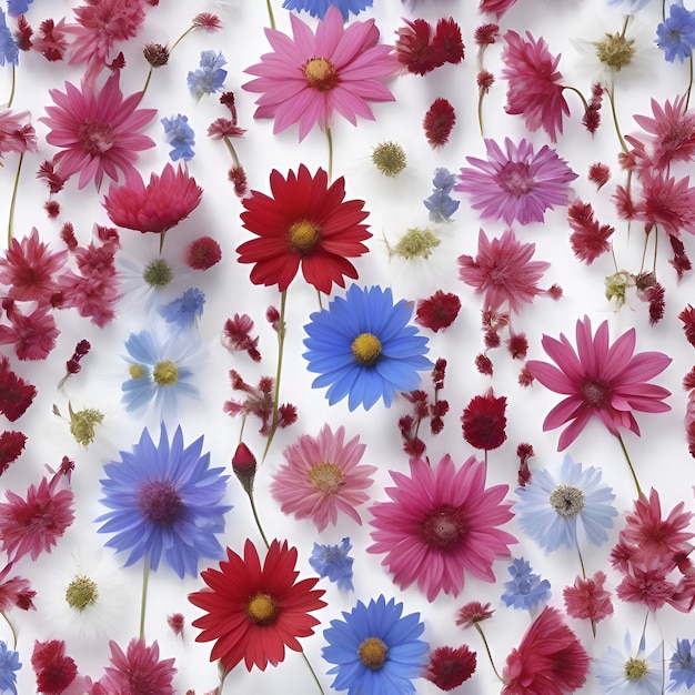 PSD papel de parede de flores silvestres coloridas ilustrações de flores silvestres aigenerated