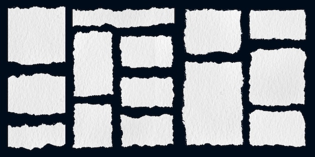 Papel de recolha rasgado folha de textura rasgada