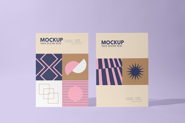 Papel con diseño de modelo de encabezado