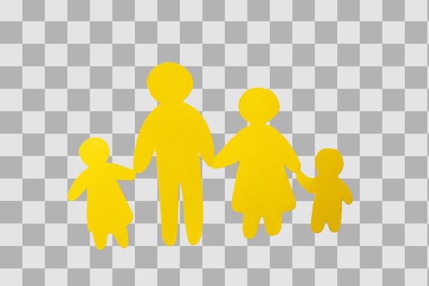 Papel do Dia da População da PNG pessoas de mãos dadas isoladas em fundo branco