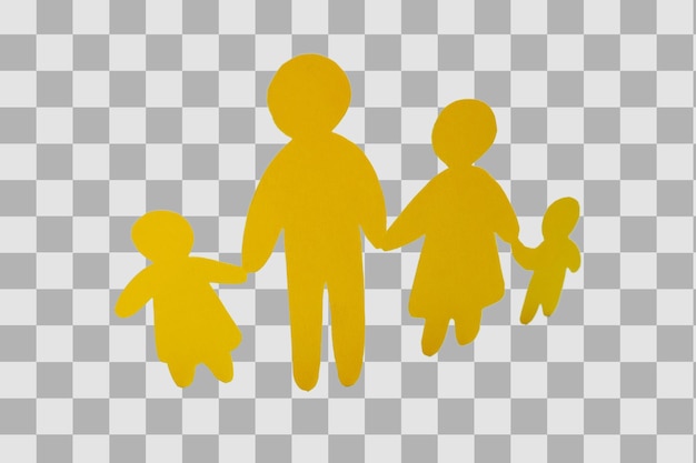 Papel do Dia da População da PNG pessoas de mãos dadas isoladas em fundo branco
