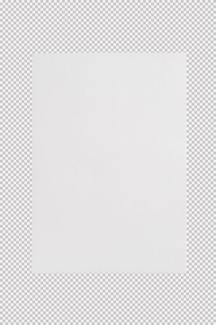 PSD papel em branco, isolado no fundo branco