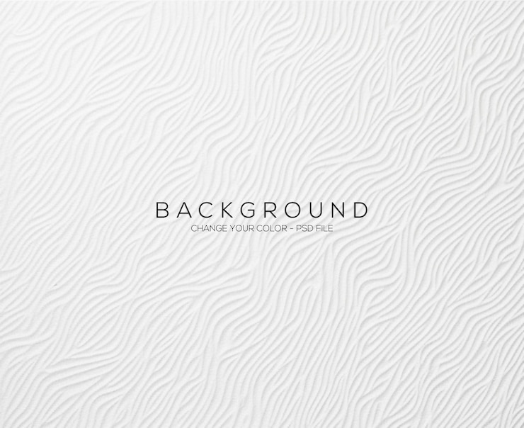 PSD papel fotográfico de textura blanca con un fondo de patrón