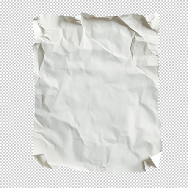 Papel isolado sobre fundo transparente
