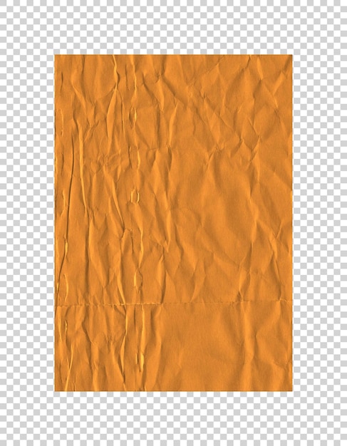 PSD papel marrón plegado vacío sobre un fondo transparente