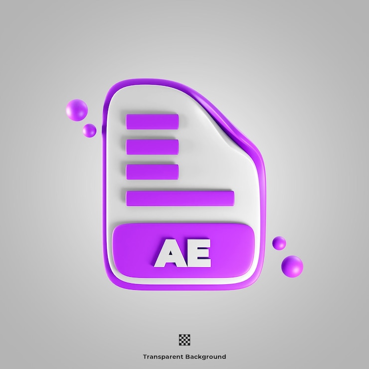 PSD un papel morado con la palabra ae en él