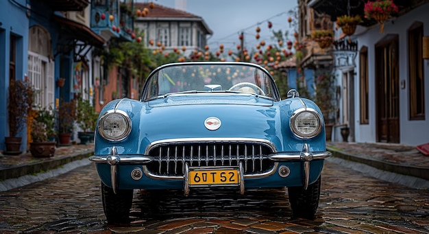 PSD el papel de pared del chevrolet corvette de 1957 es de color marrón.