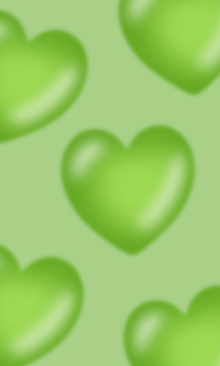 PSD papel de pared de fondo de corazón verde abstracto