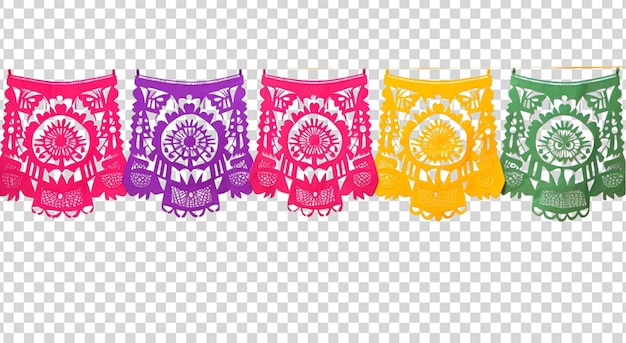 PSD papel picado party stücke png durchsichtig