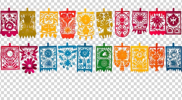 PSD papel picado party stücke png durchsichtig