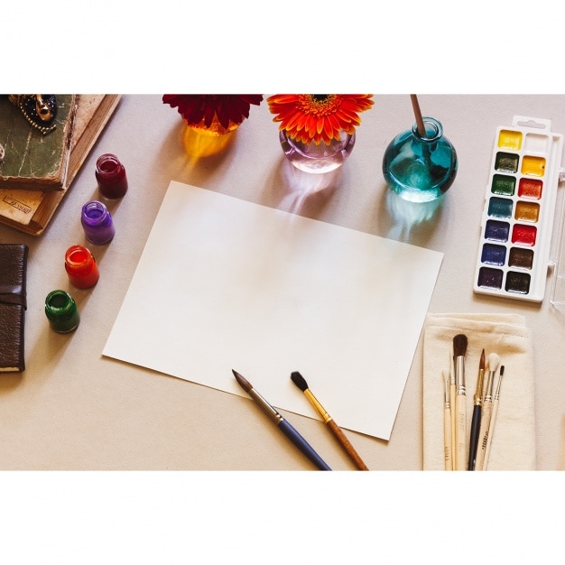 papel pintura mock up projeto