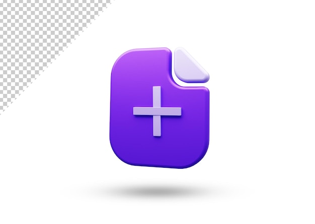 Papel positivo 3d renderizado icono png