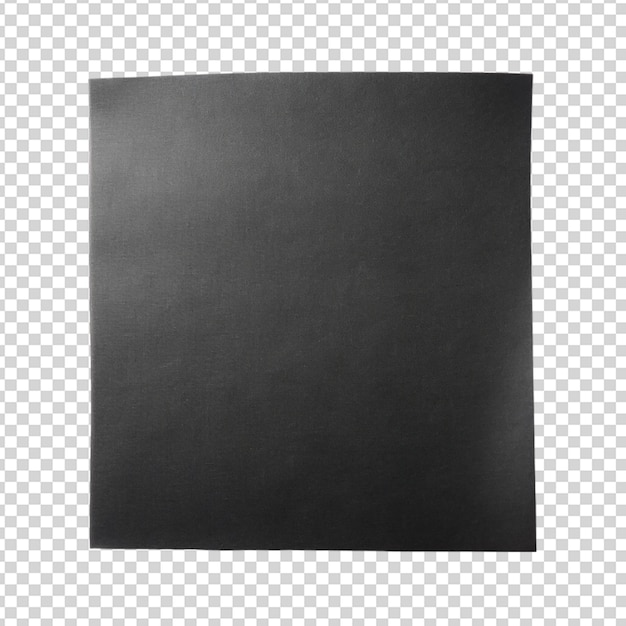 Papel preto isolado sobre fundo transparente