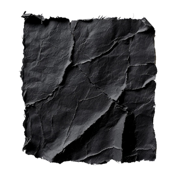 Papel preto rasgado