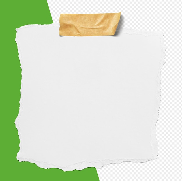 PSD papel rasgado blanco aislado en un fondo transparente