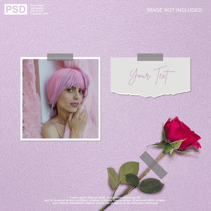 papel rasgado com moldura na maquete do fundo da flor