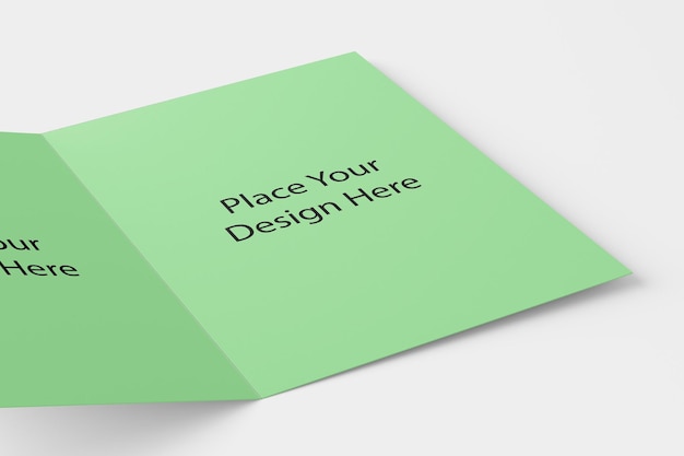 un papel verde con un lugar su diseño en él