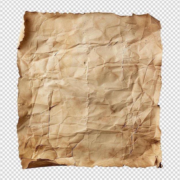 PSD papel viejo aislado en fondo transparente png