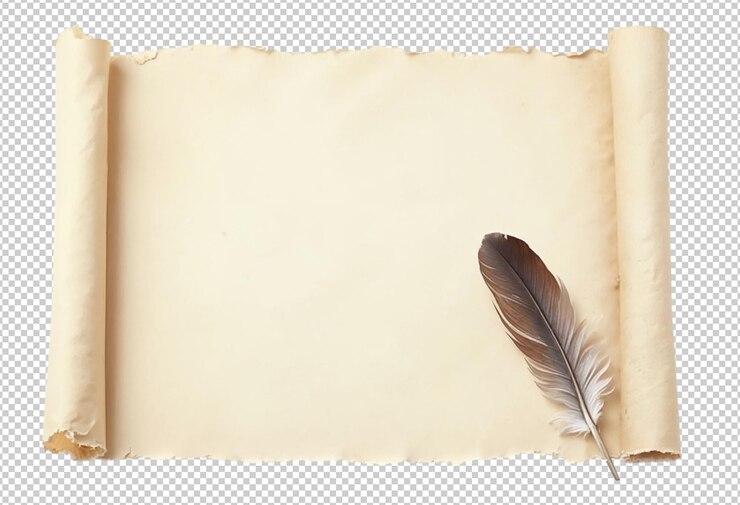 PSD papel viejo con pluma png