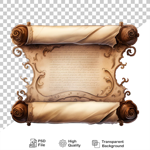 Papel vintage aislado en fondo transparente incluye archivo png