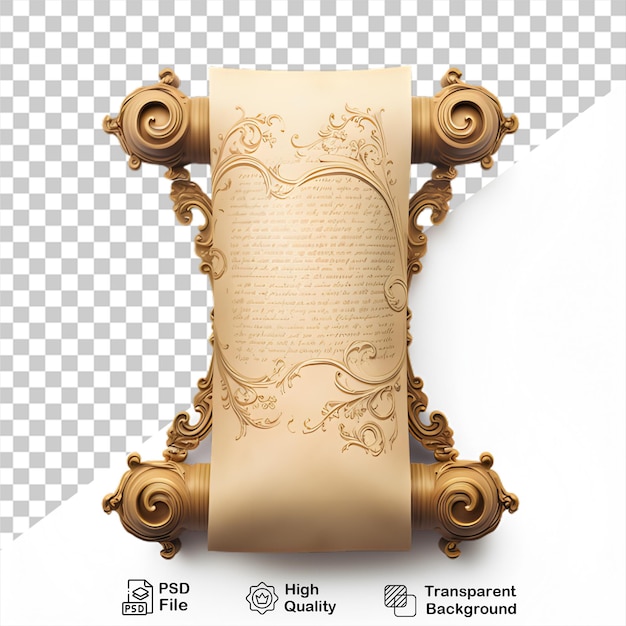 PSD papel vintage aislado en fondo transparente incluye archivo png