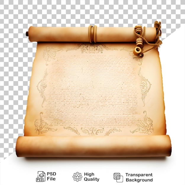 PSD papel vintage isolado em fundo transparente inclui arquivo png