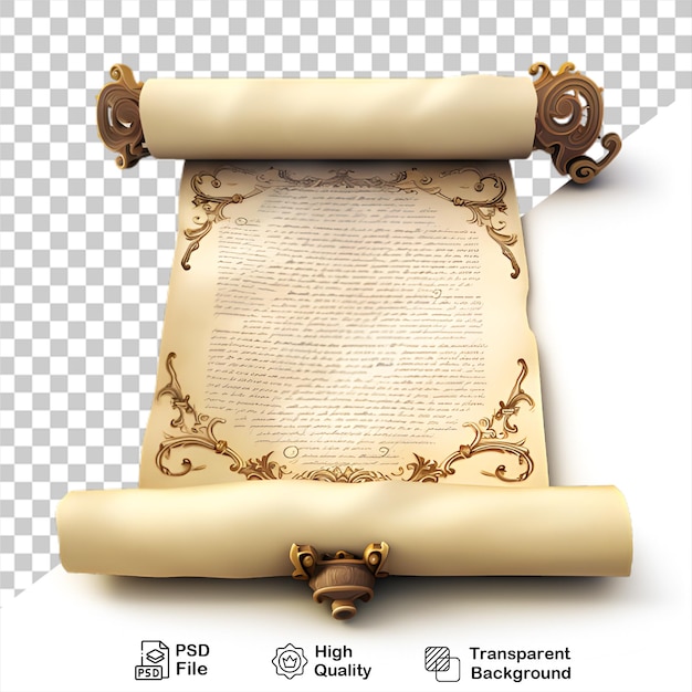 Papel vintage isolado em fundo transparente inclui arquivo png