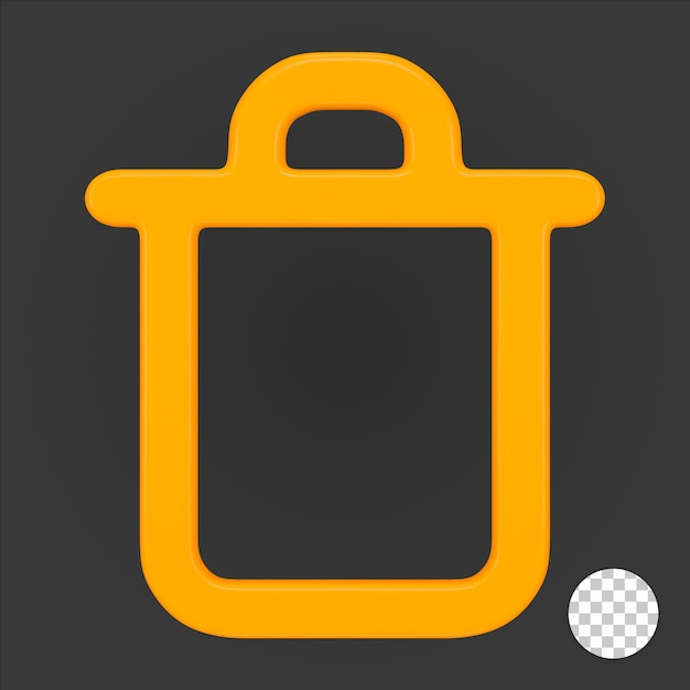 Papelera icono 3D