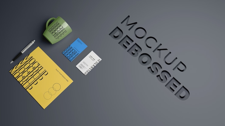 PSD papelería con una maqueta del logotipo.