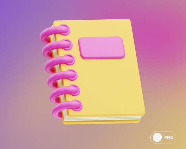Papelería portátil Ilustración 3D