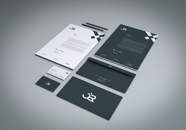 Papelería set business mockups