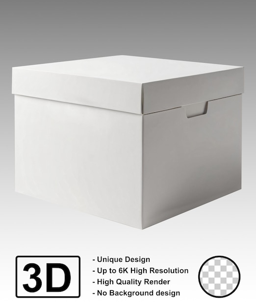 Paper Storage Box Mockup Design Simple White Color for Logo Branding