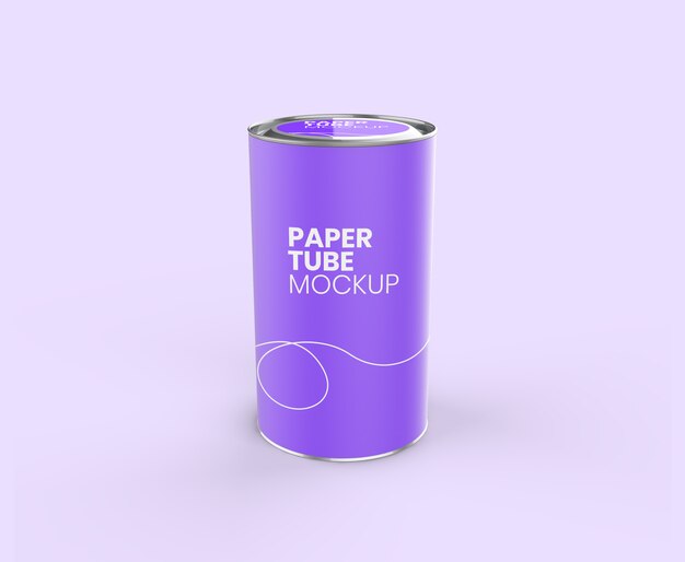 Paper Tube Realistic View Mockup