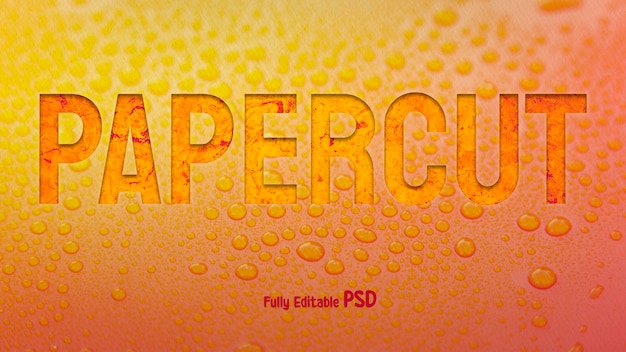 Papercut Texte Effet Psd