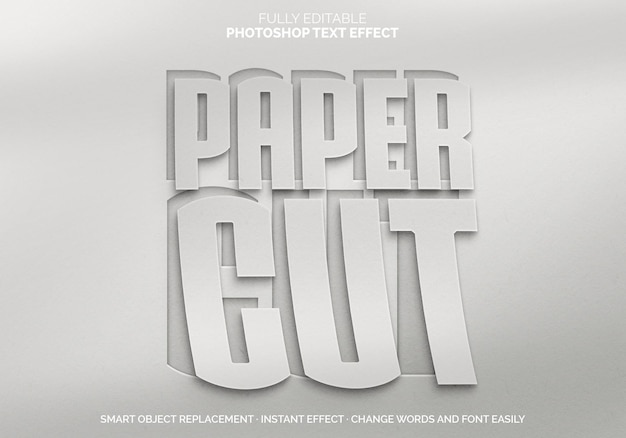 Papercut-Texteffekt