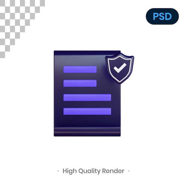 PSD papier 3d render illustration premium psd