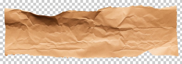 Papier Carton Brun Vierge Déchiré Froissé Isolé Sur Fond Transparent Png Psd