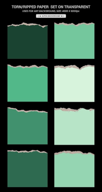 papier de collection déchiré ou déchiré sur fond noir