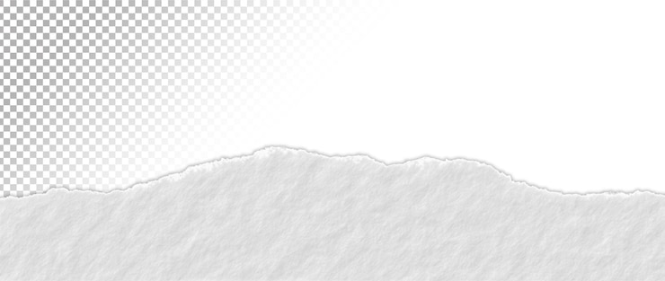 PSD papier déchiré avec ombre sur fond transparent