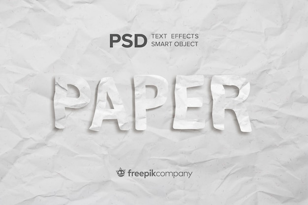 Papier Froissé Effet Texte