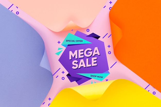 PSD papier géométrique mega sale