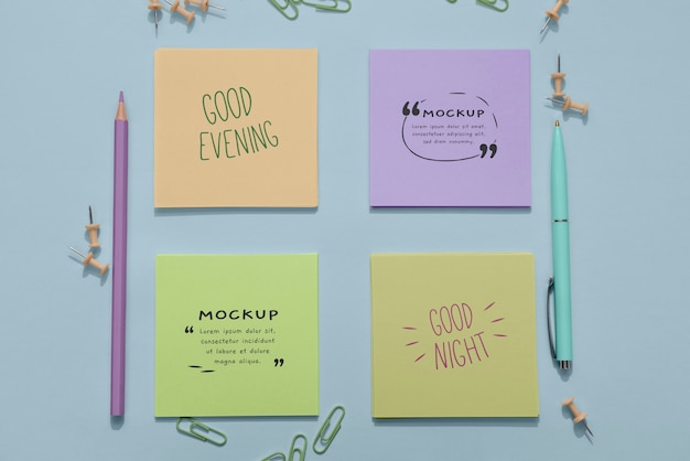 Papier Haftnotizen Mock-up