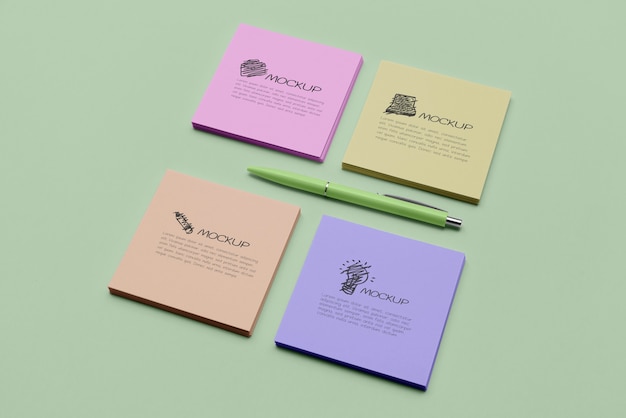 Papier Haftnotizen Mock-up