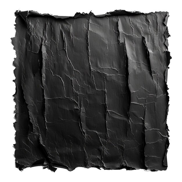 Papier isolé à texture noire de couleur grunge