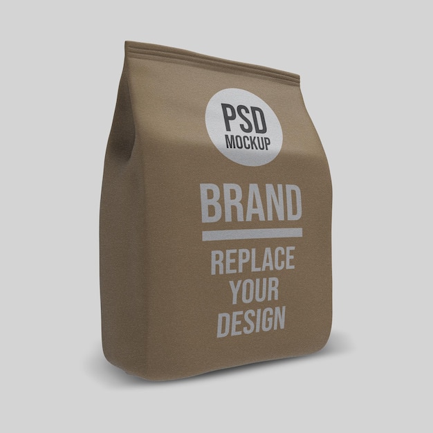 Papier Kaffeebeutel 3d Rendering Mockup Design