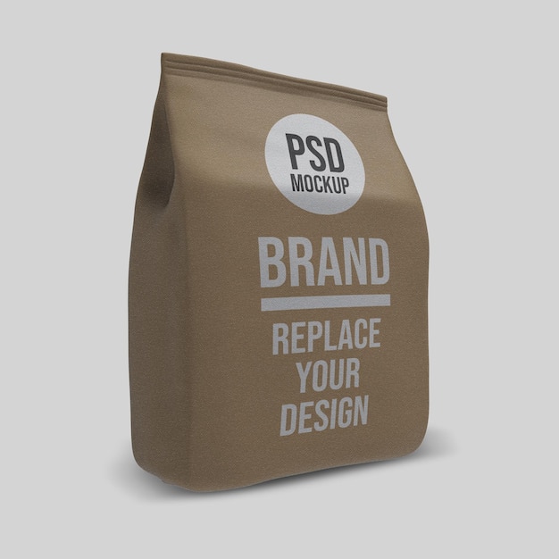 Papier kaffeebeutel 3d rendering mockup design