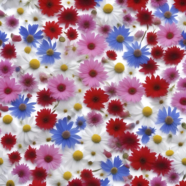 PSD papier peint de fleurs sauvages colorés illustrations de fleurs sauvages aigenerated