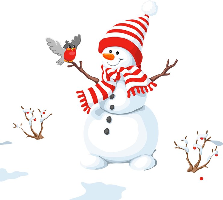 PSD le papier peint de l'homme de neige est conçu par le trio des hommes de neige.