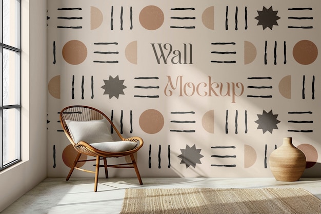Papier peint pour le salon de style boho