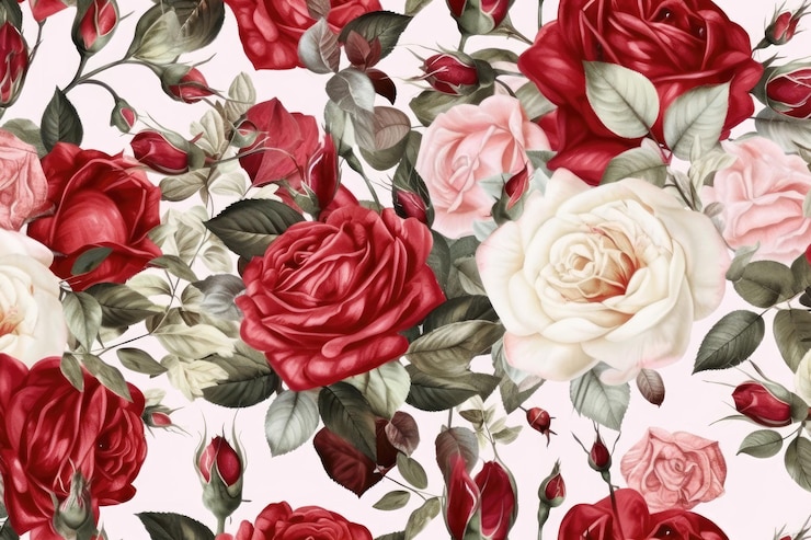 PSD papier peint de roses de style vintage élégant charme floral intemporel pour un classique et sophistiqué